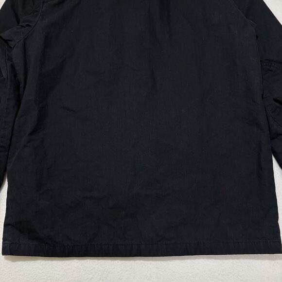 Old Navy Men’s Medium Black Canvas Jacket Snap Button Utility Military Coat - Picture 12 of 14